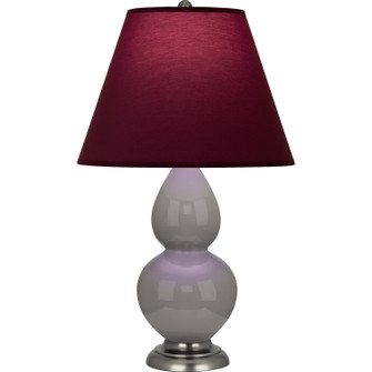 Small Double Gourd One Light Accent Lamp in Smokey Taupe Glazed Ceramic w/Anitque Silver (165|1770P)