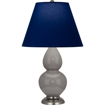 Small Double Gourd One Light Accent Lamp in Smokey Taupe Glazed Ceramic w/Anitque Silver (165|1770N)