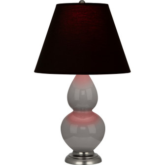 Small Double Gourd One Light Accent Lamp in Smokey Taupe Glazed Ceramic w/Anitque Silver (165|1770K)