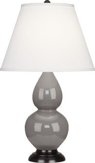 Small Double Gourd One Light Accent Lamp in Smokey Taupe Glazed Ceramic w/Deep Patina Bronze (165|1769X)