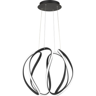 Waving LED Pendant in Earth Black (10|PCWN2818EK)