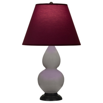 Small Double Gourd One Light Accent Lamp in Smokey Taupe Glazed Ceramic w/Deep Patina Bronze (165|1769P)