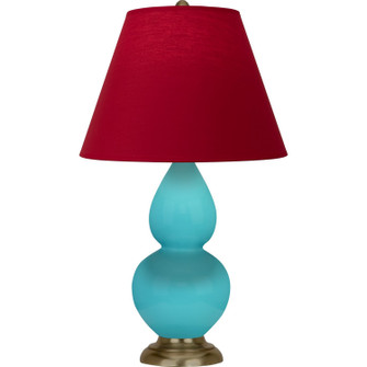 Small Double Gourd One Light Accent Lamp in Egg Blue Glazed Ceramic w/Antique Natural Brass (165|1760R)