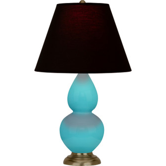 Small Double Gourd One Light Accent Lamp in Egg Blue Glazed Ceramic w/Antique Natural Brass (165|1760K)