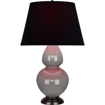 Double Gourd One Light Table Lamp in Smokey Taupe Glazed Ceramic w/Deep Patina Bronze (165|1749K)