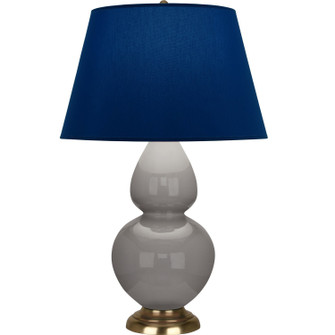 Double Gourd One Light Table Lamp in Smokey Taupe Glazed Ceramic w/Antique Natural Brass (165|1748N)