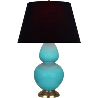 Double Gourd One Light Table Lamp in Egg Blue Glazed Ceramic w/Antique Natural Brass (165|1740K)