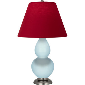 Small Double Gourd One Light Accent Lamp in Baby Blue Glazed Ceramic w/Antique Silver (165|1696R)