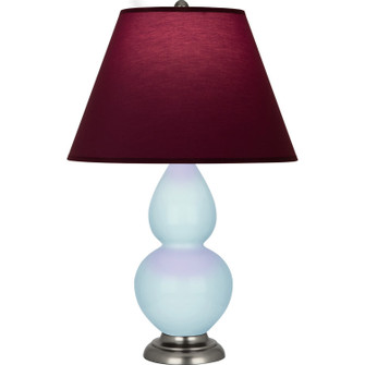 Small Double Gourd One Light Accent Lamp in Baby Blue Glazed Ceramic w/Antique Silver (165|1696P)