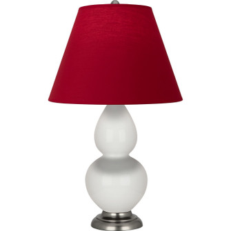 Small Double Gourd One Light Accent Lamp in Lily Glazed Ceramic w/Antique Silver (165|1690R)