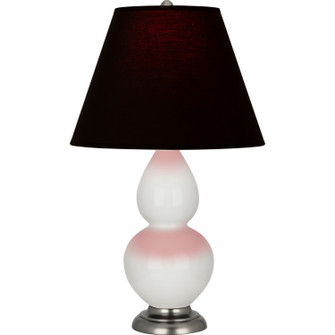 Small Double Gourd One Light Accent Lamp in Lily Glazed Ceramic w/Antique Silver (165|1690K)