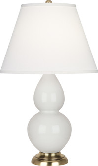 Small Double Gourd One Light Accent Lamp in Lily Glazed Ceramic w/Antique Natural Brass (165|1680X)