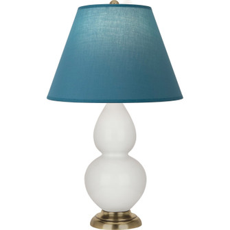 Small Double Gourd One Light Accent Lamp in Lily Glazed Ceramic w/Antique Natural Brass (165|1680B)
