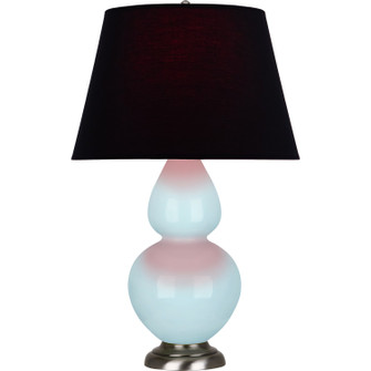 Double Gourd One Light Table Lamp in Baby Blue Glazed Ceramic w/Antique Silver (165|1676K)