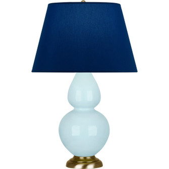 Double Gourd One Light Table Lamp in Baby Blue Glazed Ceramic w/Antique Natural Brass (165|1666N)