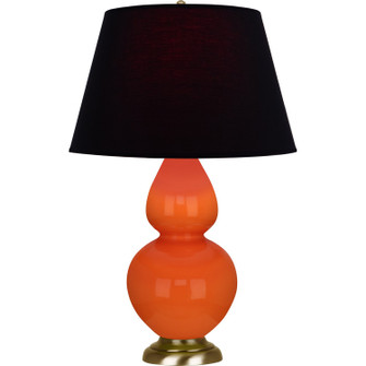 Double Gourd One Light Table Lamp in Pumpkin Glazed Ceramic w/Antique Natural Brass (165|1665K)