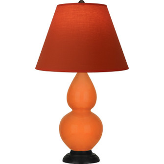 Small Double Gourd One Light Accent Lamp in Pumpkin Glazed Ceramic w/Deep Patina Bronze (165|1655T)