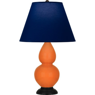 Small Double Gourd One Light Accent Lamp in Pumpkin Glazed Ceramic w/Deep Patina Bronze (165|1655N)