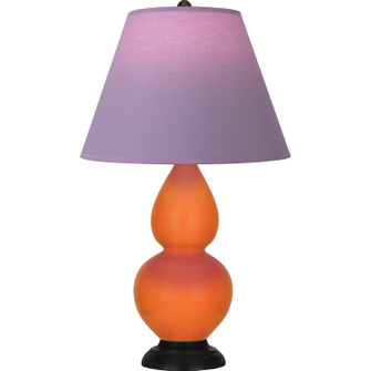 Small Double Gourd One Light Accent Lamp in Pumpkin Glazed Ceramic w/Deep Patina Bronze (165|1655L)