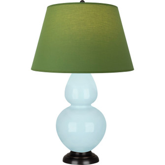 Double Gourd One Light Table Lamp in Baby Blue Glazed Ceramic w/Deep Patina Bronze (165|1646G)