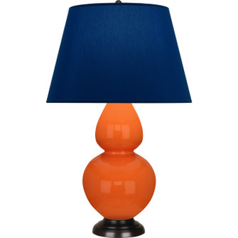 Double Gourd One Light Table Lamp in Pumpkin Glazed Ceramic w/Deep Patina Bronze (165|1645N)