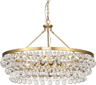 Bling Six Light Chandelier in Antique Brass (165|1004)