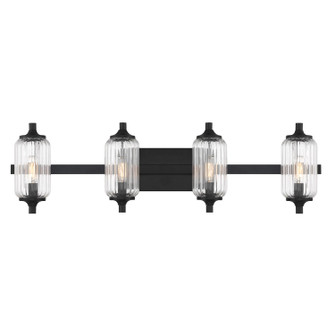 Holton Four Light Bathroom Vanity in Matte Black (51|8-3024-4-BK)