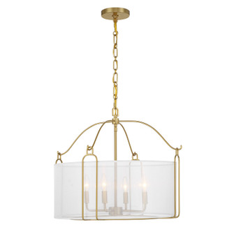 Ashlay Four Light Pendant in Warm Brass (51|7-1693-4-322)