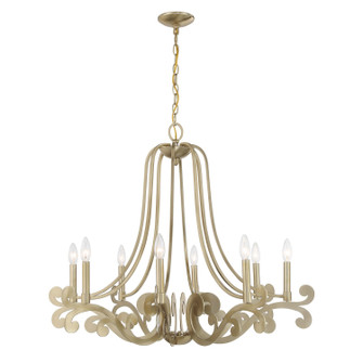 Lombard Eight Light Chandelier in Noble Brass (51|1-6097-8-127)
