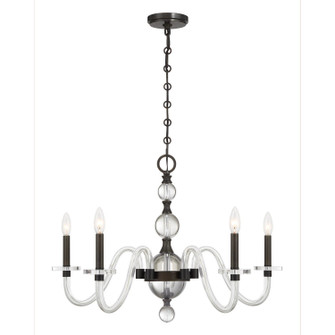 Aragon Five Light Chandelier in Mediterranean Bronze (51|1-4277-5-15)