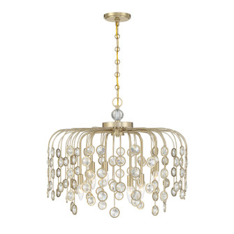 Irina Six Light Chandelier in Noble Brass (51|1-3598-6-127)