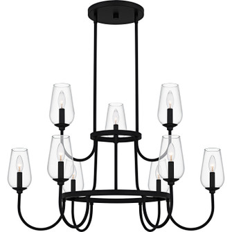 Viscount Nine Light Chandelier in Matte Black (10|VSC5036MBK)