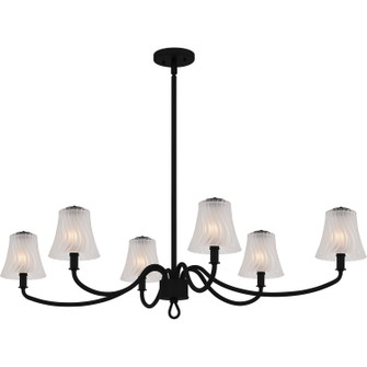 McKinney Six Light Linear Chandelier in Matte Black (10|MCK644MBK)