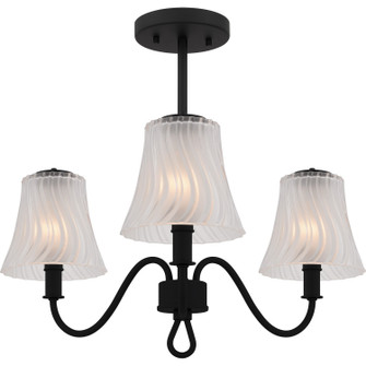 McKinney Three Light Semi-Flush Mount in Matte Black (10|MCK1722MBK)