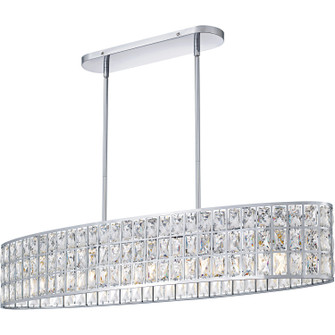 Gibson Five Light Linear Chandelier in Polished Chrome (10|GIB542C)