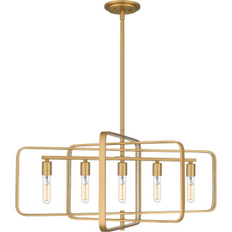 Dupree Five Light Island Chandelier in Brushed Weathered Brass (10|PCDPR534BWS)