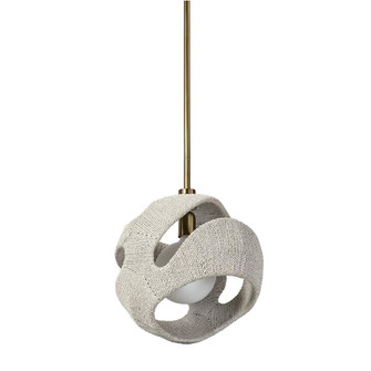 Corsica One Light Pendant in Antique Brass/ Whitewash (515|2953-79)