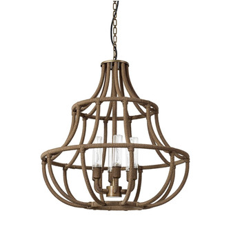 Yvette Six Light Chandelier in Light Bronze /Natural (515|2216-79)