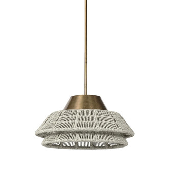 Pescadero Two Light Pendant in Brass / Whitewash (515|2180-79)