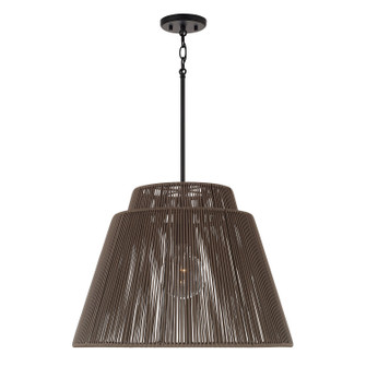 Jasper One Light Outdoor Hanging Lantern in Umber and Black (65|956311UK)