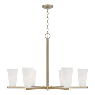 Romy Six Light Chandelier in Matte Brass (65|456961MA-556)