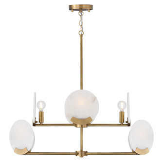 Oriya Eight Light Chandelier in Aged Brass (65|454681AD)