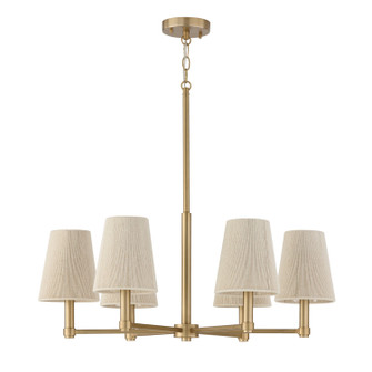 Mira Six Light Chandelier in Matte Brass (65|454561MA)