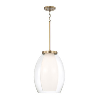 Joss One Light Pendant in Aged Brass (65|355911AD)