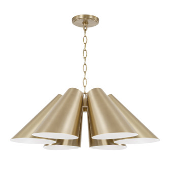 Leo Six Light Pendant in Matte Brass (65|354961MA)