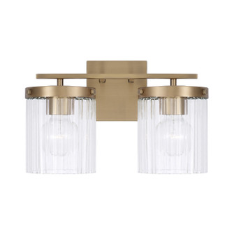 Vaughn Two Light Vanity in Aged Brass (65|156221AD-555)