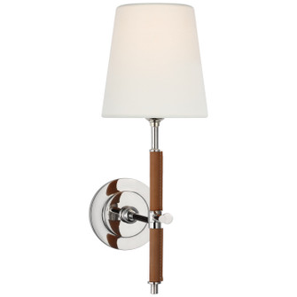 Bryant Wrapped LED Wall Sconce in Hand-Rubbed Antique Brass and Chocolate Leather (268|TOB 2580HAB/CHC-CHC)