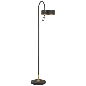 Oso LED Floor Lamp in Modern Iron and Hand-Rubbed Antique Brass (268|TOB 1130MI/HAB-MI)