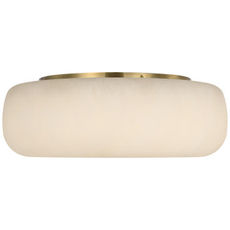 Formosa LED Flush Mount in Alabaster and Antique-Burnished Brass (268|KW 4904ALB/AB)