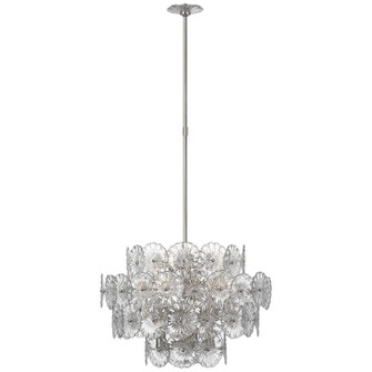 Gianna LED Chandelier in Burnished Silver Leaf (268|JN 5035BSL-CG)